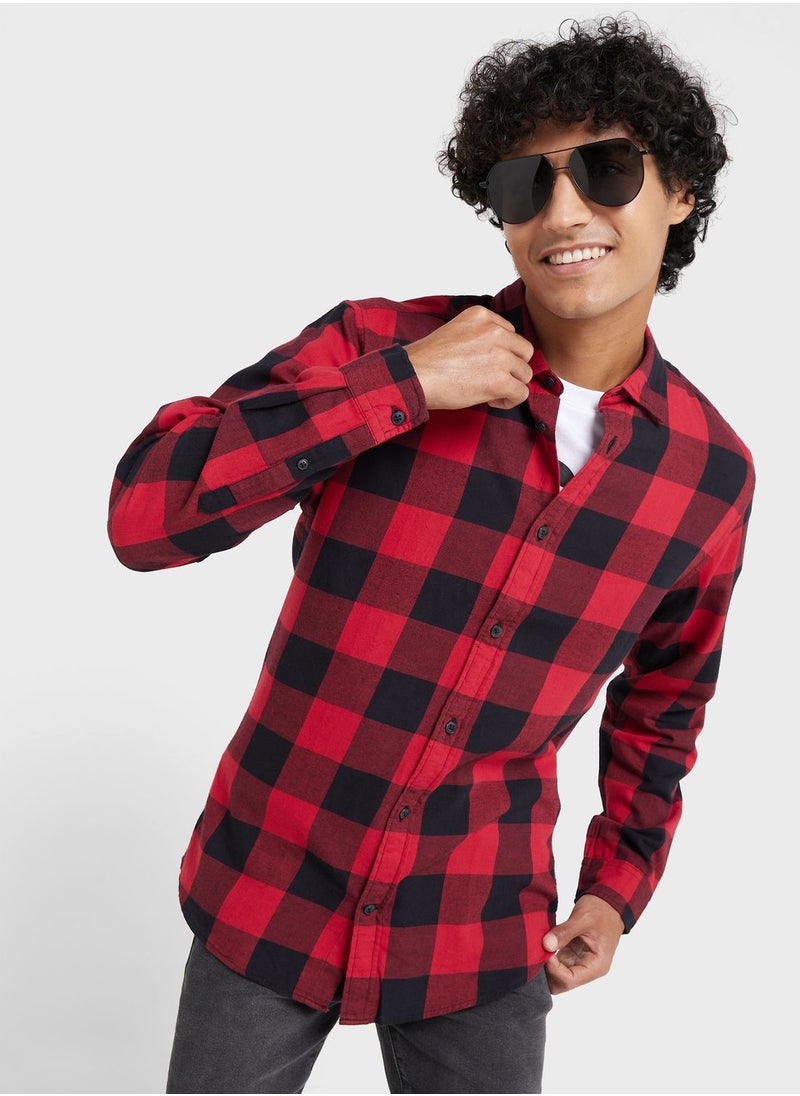 JACK & JONES - Checked Slim Fit Shirt - Image 1