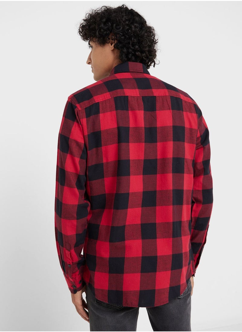 JACK & JONES - Checked Slim Fit Shirt - Image 1
