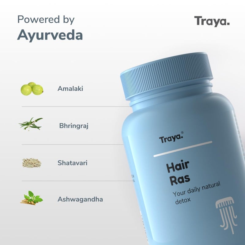 Traya مجموعة نمو ترايا - سيروم راس فيتامينات ودفاع شامبو مع البيوتين وفيتامين ب3 وبهرينجراج وأشواغاندا وريدينسيل وبروكابيل - شعر قوي وصحي 480 جرام - Image 4