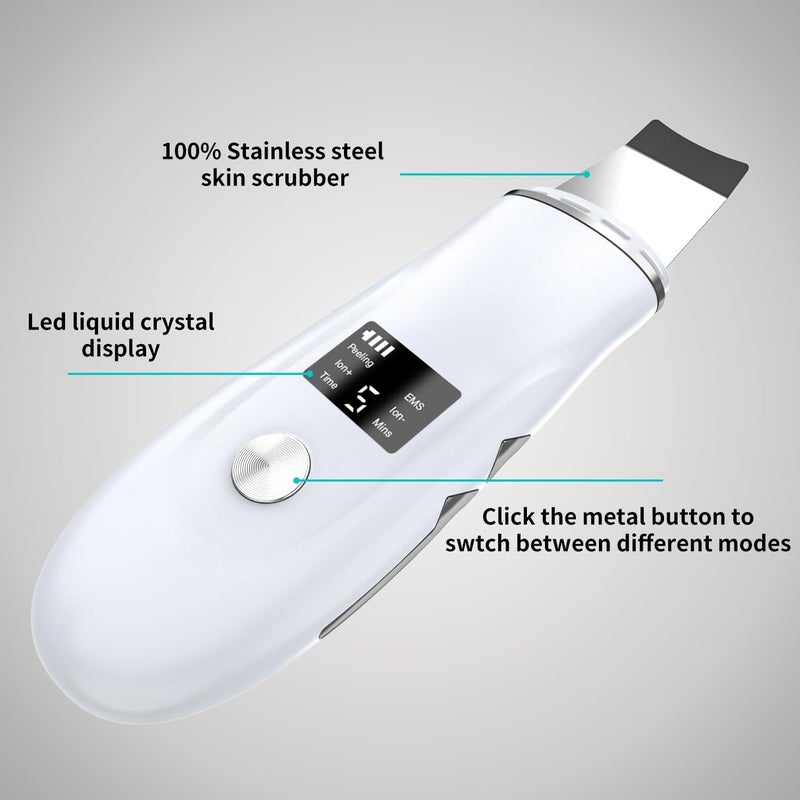 4 in 1 rechargeable blackhead shovel, pore cleaning and exporting instrument (white) - Image 2