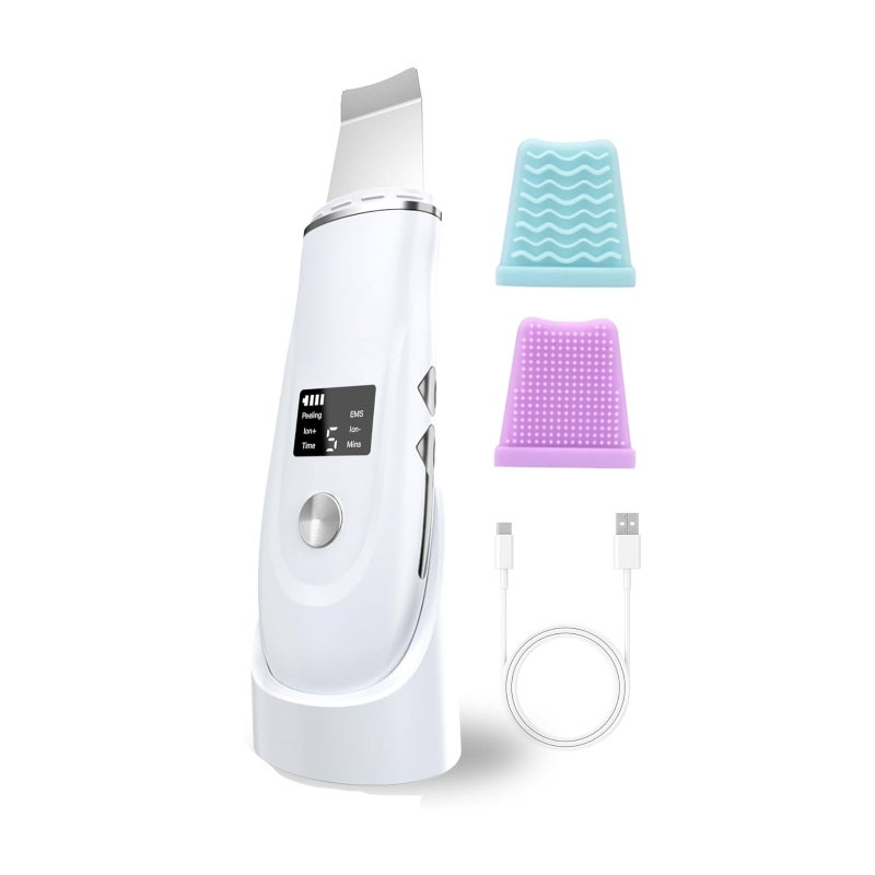 4 in 1 rechargeable blackhead shovel, pore cleaning and exporting instrument (white) - Image 1