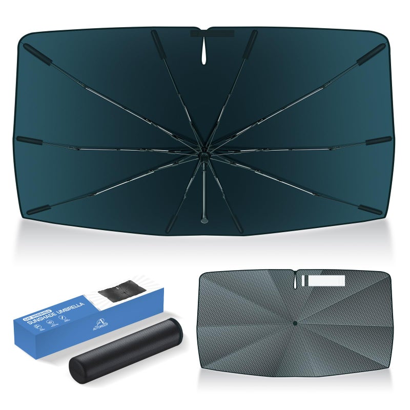 Autorder Windshield Sun Shade Umbrella for 20212026 Hyundai Elantra AccessoriesUpgraded Ice Crystal MaterialEasy Setup Umbrella Sunshade for Car Windshield100 Sun Blocking - Image 2
