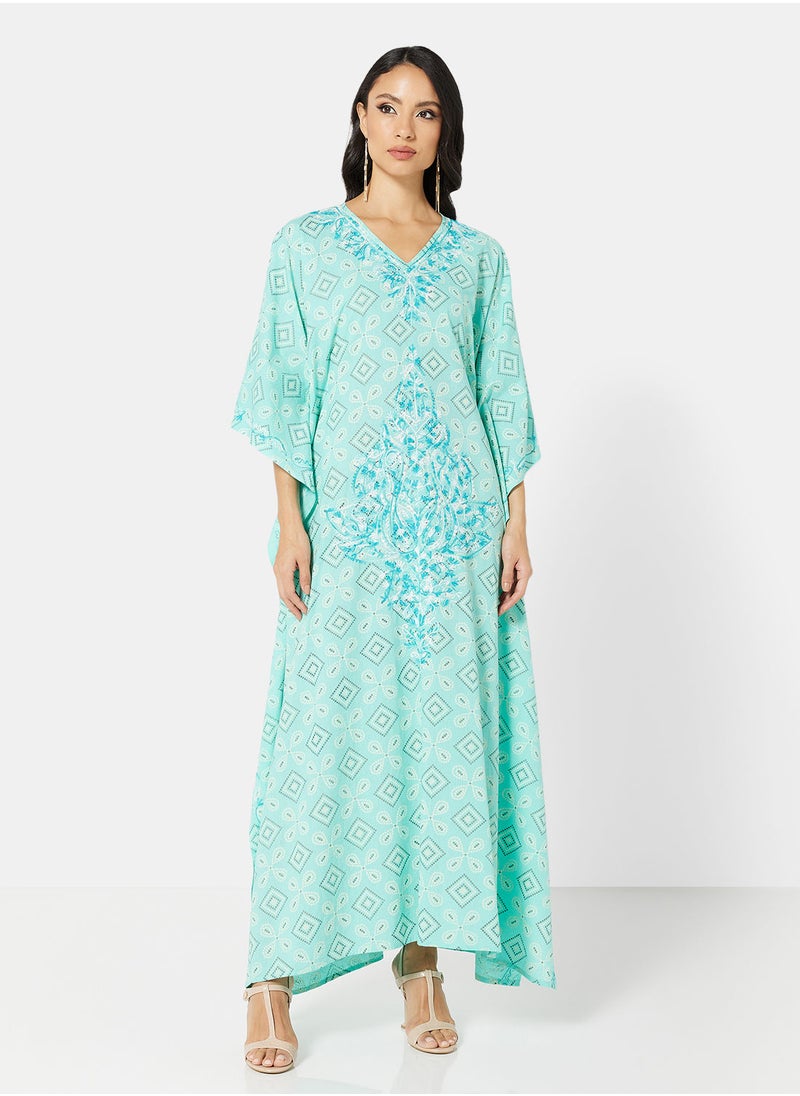ARABIAN CLOSET EMBROIDERED KAFTAN  - Image 1