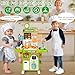 Drmukie Kids Kitchen Playset Mini Play Kitchen Toy for Toddlers with Stove Sound Light Pretend Cooking Toys for 3 4 5 Year Old Boys Girls Gifts Green - Image 4