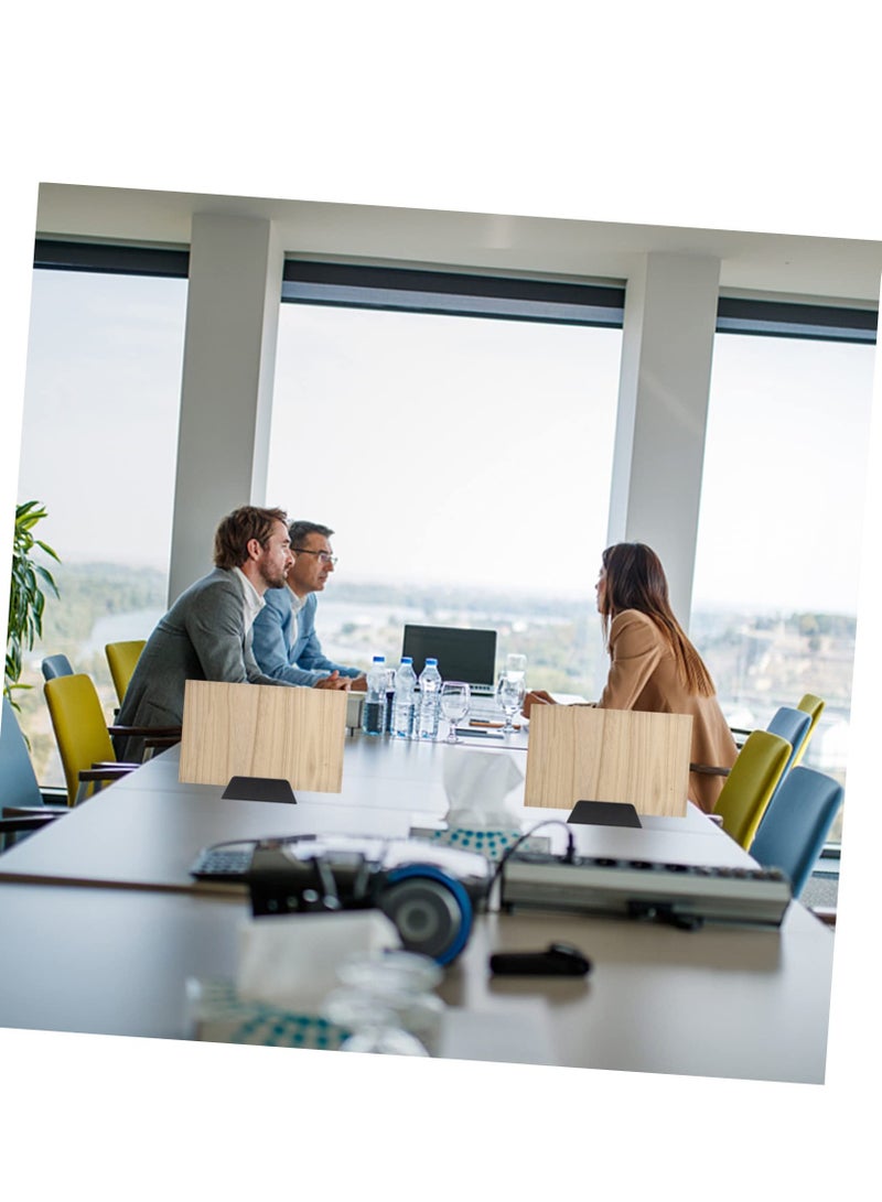 SYOSI 8PCS Screen Bracket Desktop Stand, Moveable Desk Clear Shelves Sneeze Guard Stand Sign Clear Label Holder, Useful Privacy Screen Holders Desk Screen Clips Partition Clips Mosaic Base - Image 4