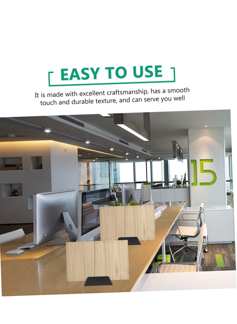 SYOSI 8PCS Screen Bracket Desktop Stand, Moveable Desk Clear Shelves Sneeze Guard Stand Sign Clear Label Holder, Useful Privacy Screen Holders Desk Screen Clips Partition Clips Mosaic Base - Image 3