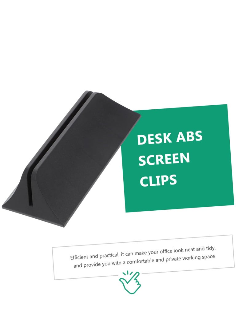 SYOSI 8PCS Screen Bracket Desktop Stand, Moveable Desk Clear Shelves Sneeze Guard Stand Sign Clear Label Holder, Useful Privacy Screen Holders Desk Screen Clips Partition Clips Mosaic Base - Image 5