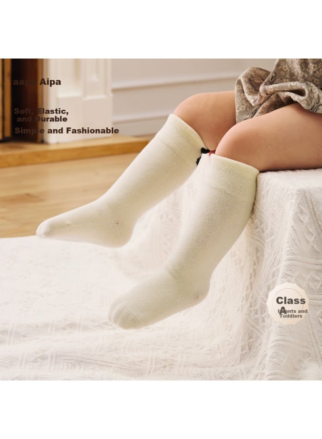 Aqpa Baby Long Socks Autumn Winter Gray 0-6 Months - Image 1