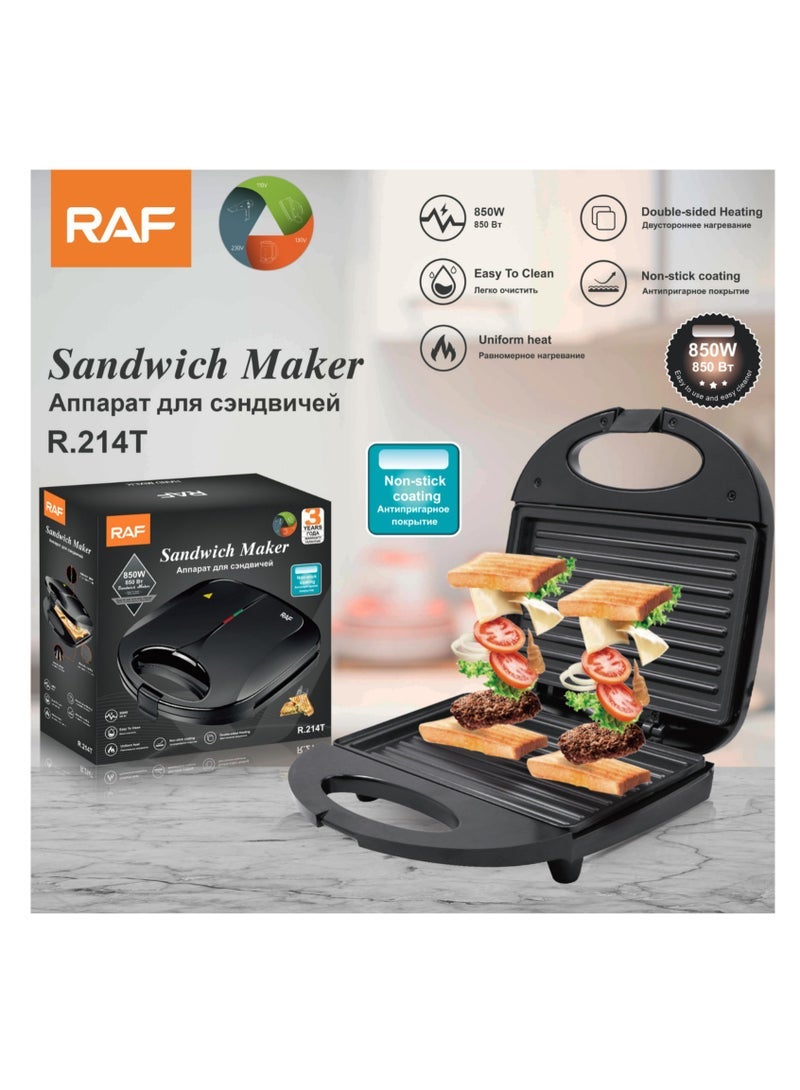 آر إيه أف ماكينة ساندويتش تسخين منزلية على الوجهين ماكينة إفطار متعددة الوظائف ماكينة الخبز - Image 1