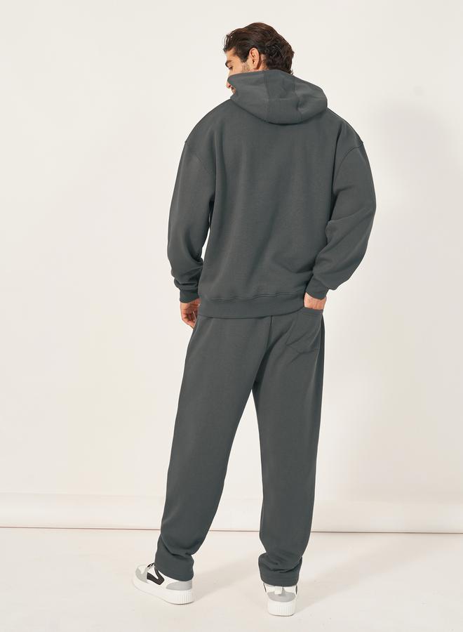 Styli Chicago Print Oversized Hoodie & Open Hem Joggers Co-Ords  - Image 4