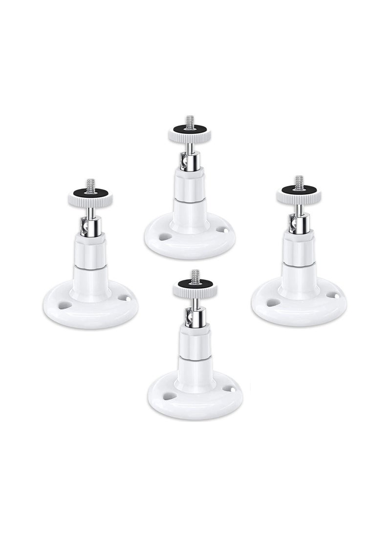 Y&D 360 Degree Adjustable Indoor/Outdoor Security Bracket, Wall Mount Compatible with Arlo Pro/ Pro 2/ 3/ 4 and for Ring Stick Up/ Indoor Cam Battery, Wyze Pan/ Outdoor (4 Pack, White)  - Image 1