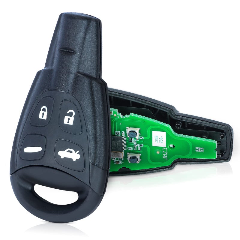 Aichiyu Remote Key Fob Replacement for Saab 93 95 2003 2004 2005 2006 2007 2008 2009 2010 2011 Keyless Entry Remote Control Car Key Fob 4 Buttons 433MHZ ID46 Chip FCC ID LTQSAAM433TX