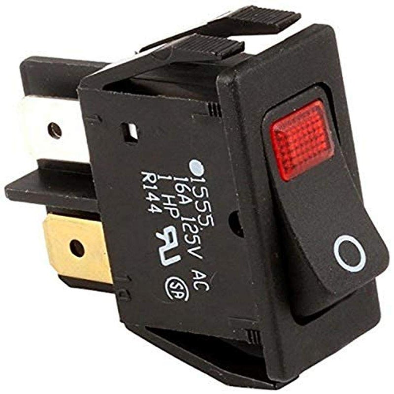 Hatco 02-19-080 Dual Pole Single Throw Rocker Switch, 16A, 125V