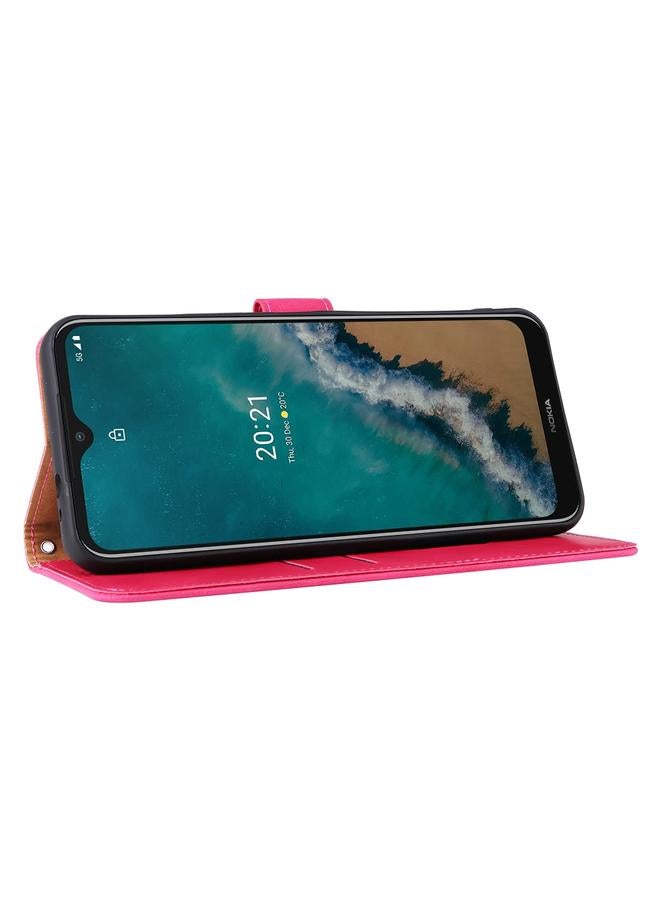 S-TOP Case For Nokia G50 Solid Color Skin Feel Magnetic Buckle Horizontal Flip Calf Texture PU Phone Case - Image 4