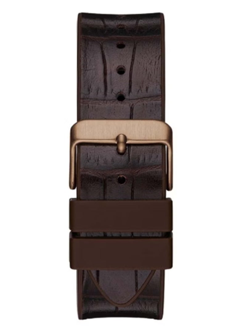 GUESS Men's Phoenix Water Resistant Leather Analog Watch GW0202G2 - 43 mm - Brown  - Image 2
