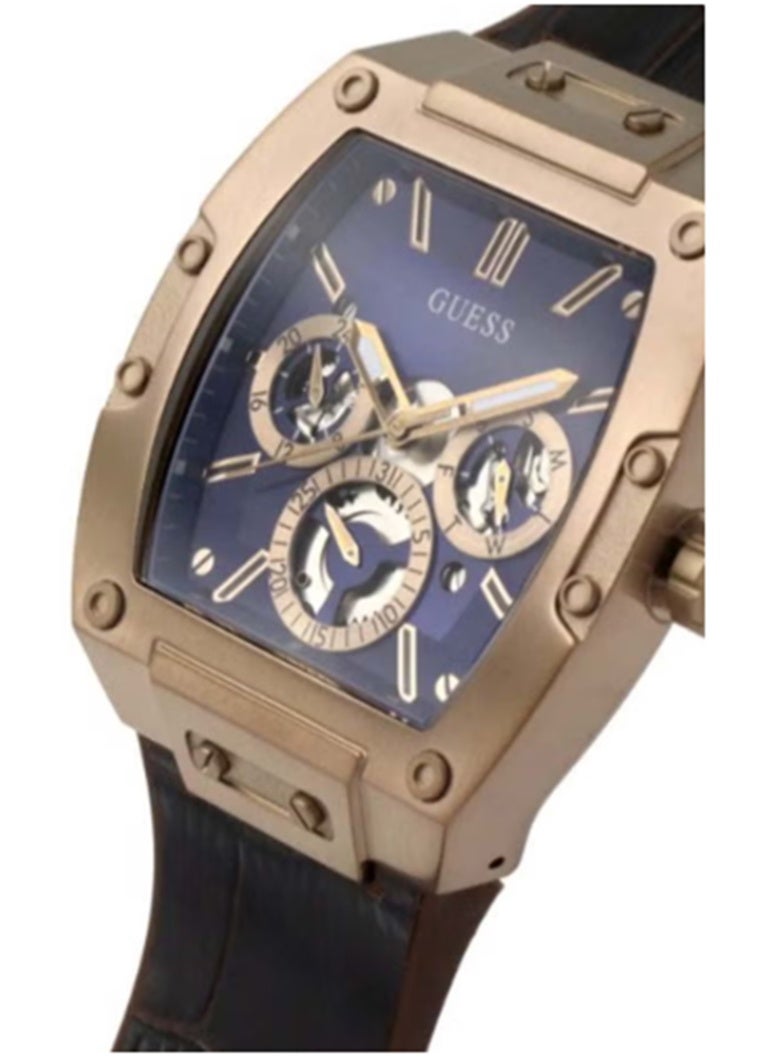 GUESS Men's Phoenix Water Resistant Leather Analog Watch GW0202G2 - 43 mm - Brown  - Image 5