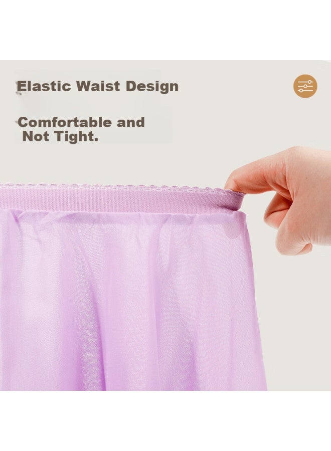 Smart Friends Zhiyouban Children's Dance Half Skirt Girls Ballet Practice Tulle Skirt Short Chiffon Skirt For Girls - Image 3