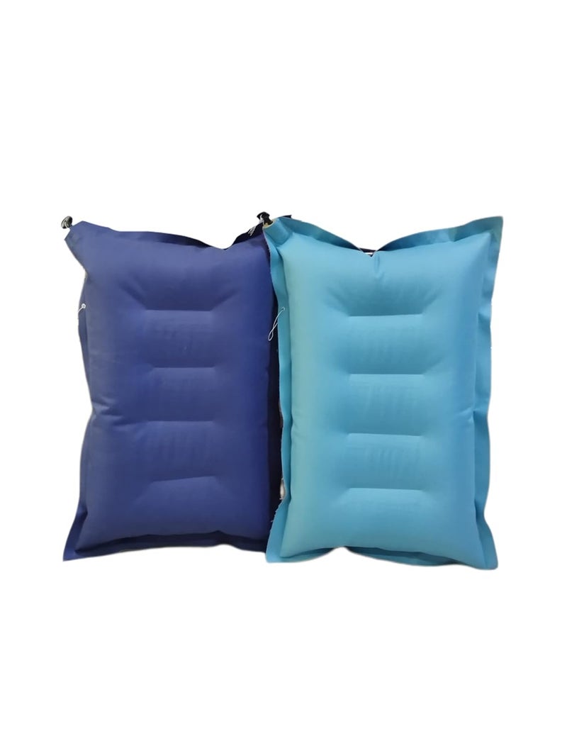RAV Pack of 2 Multi Color Soft Fabric Air Pillow Travelling Pillow Color As per Available - Image 1
