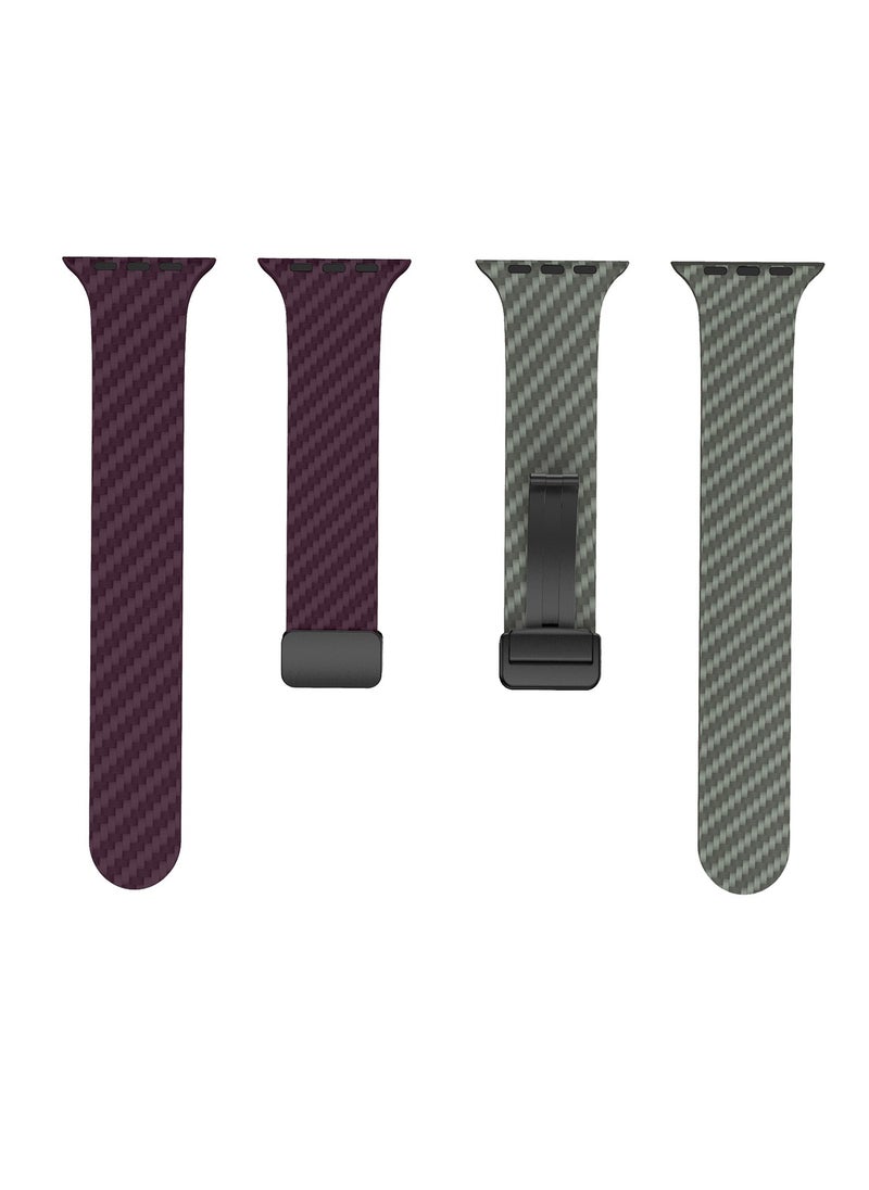 X-level - Bands Compatible with Apple Watch 38mm 40mm 41mm Series 9/8/7/SE/6/5/4/3/2/1 IWatch Ultra/Ultra 2/ Silicone Strap With Magnetic folding Buckle, Quick Release Silicone Straps for Women Men - Image 1
