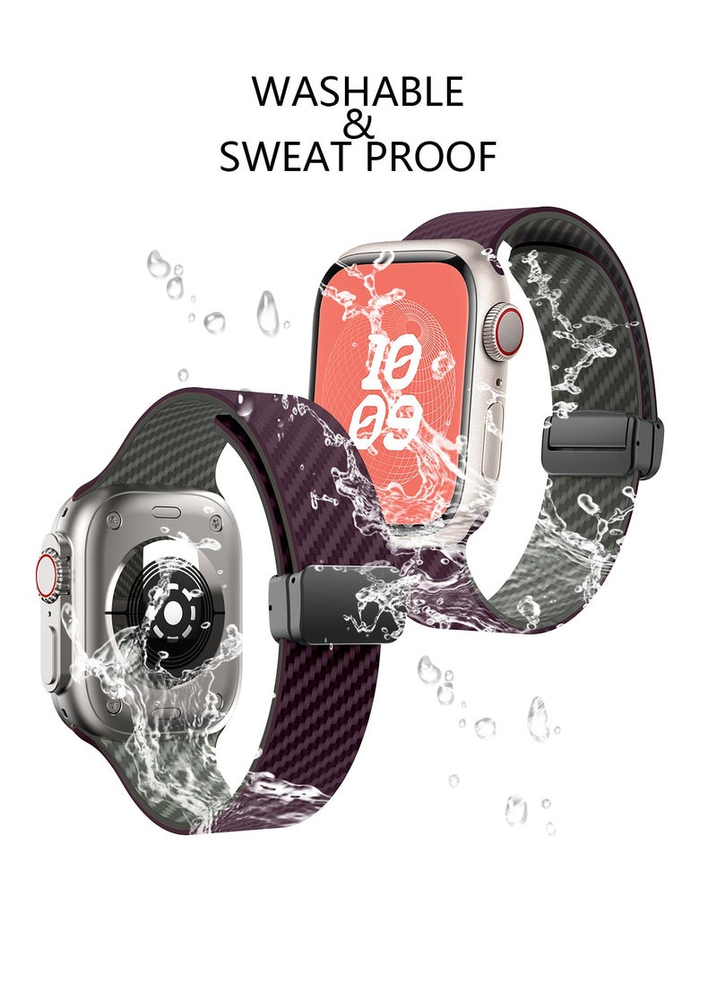 X-level - Bands Compatible with Apple Watch 38mm 40mm 41mm Series 9/8/7/SE/6/5/4/3/2/1 IWatch Ultra/Ultra 2/ Silicone Strap With Magnetic folding Buckle, Quick Release Silicone Straps for Women Men - Image 1