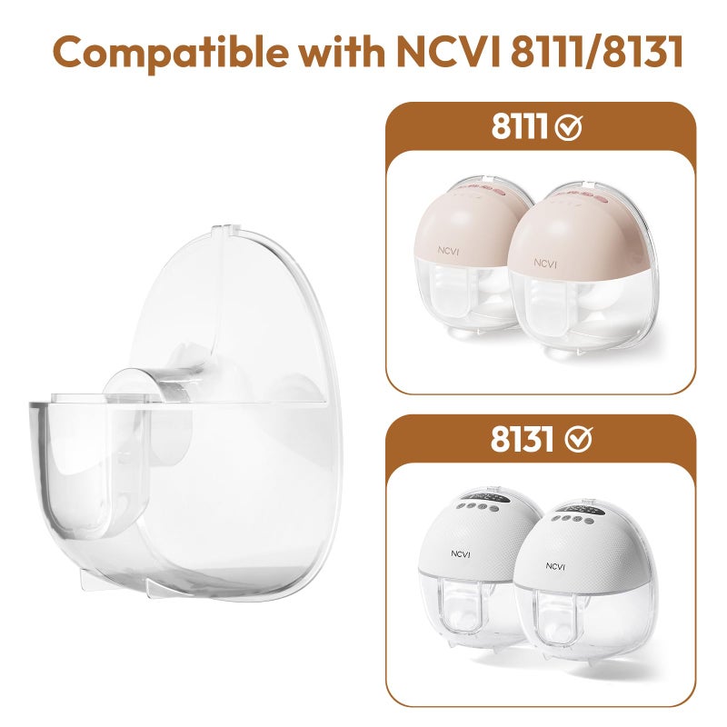 NCVI Replacement Milk Collector Cup Compatible with NCVI Wearable Breast Pump 8111/8131, Breast Pump Accessories, 24mm Flange, 1 PC - Image 2