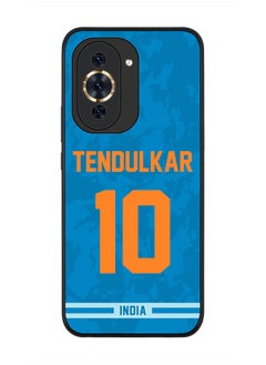 Cover for Huawei nova 10 4G Case , Rugged Black Slim fit Flexible Thin Protective Phone Cases - Player Name - Sachin Tendulkar, Jersey Number- 10
