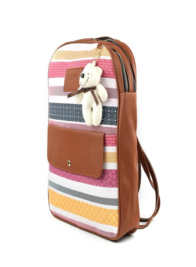 Dishan Small 1 L Backpack Large Capacity Fasion Style Casual, Travel Girls/Women Shoulder Bag (Brown) - Image 5