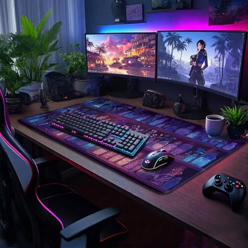 Mcapirivo Mystical Potion Bottles Gaming Mouse Pad 31.5"x15.7"｜XXL Desk Mat, Non-Slip Rubber Base & Stitched Edges - Extended Waterproof Mousepad for PC/Laptop/Office/Home Decor - Image 2