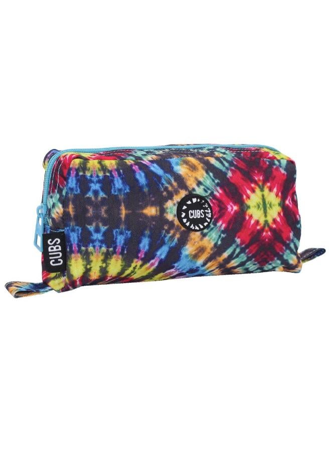 CUBS TIE DYE COLORFUL BLACK PENCIL CASE - Image 1