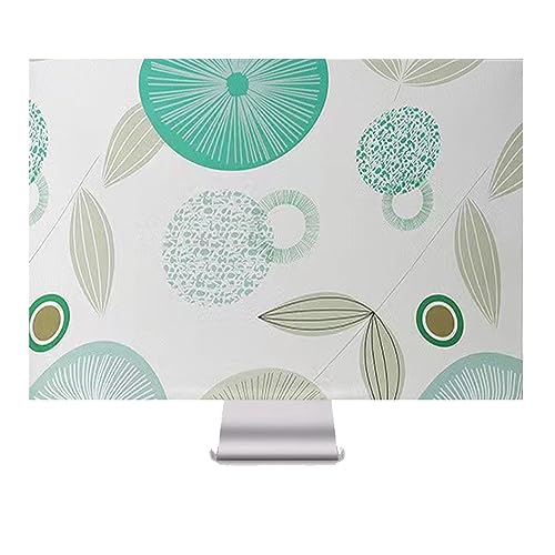 ALHBEJT Monitor Dust Cover 22, 23, 24,25 inch Anti-Static Dustproof Protective Cover for LCD/LED/HD Panel Case Computer Sleeve Compatible with 22-25 inch PC, Desktop and TV (Lotus Leaf,22-25inch) - Image 1