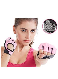 Excefore Anti-skid Half Finger Gym Gloves Sports Body Building Training Exercise Cycling Biking Wrist Gloves Women & Men Dumbbell Fitness Exercise Weightlifting  - Image 4