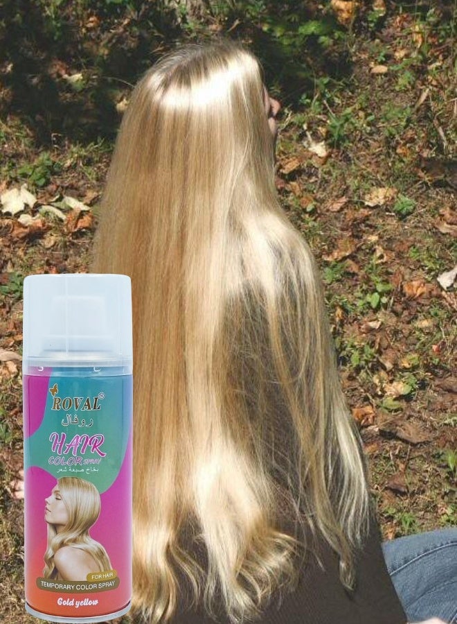 ROVAL 7 Pieces Hair Color Spray Gold Yellow - Image 2
