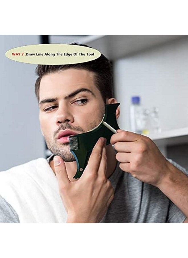 Beard Shaper Inbuilt Comb For Perfect Line Up With Edging Use With Beard Trimmer Barber Razor To Style Your Beard And Facial Hair Beard Shaping Tool