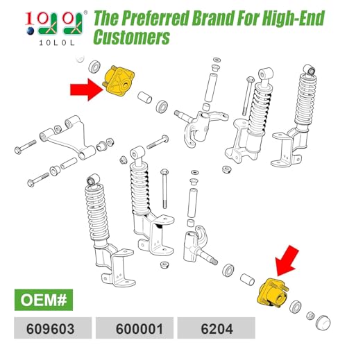 10L0L Golf Cart Wheel Hub Assembly for EZGO RXV 2008-up Gas & Electric, with Bearing & Cap, OEM# 609603 19862G1 602340 602341 12091G2, Set of 2 - Image 2