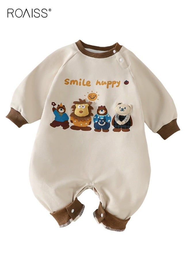 roaiss Unisex Baby Rompers with Adorable Patterns, Skin-friendly Playsuit for Babies, Comfortable Breathable Pajamas, Long Sleeve Onesie Pjs, Newborn Onesies for Newborn, Suitable for Daily Wear, Family Gatherings, Parent-child Photos - Image 1