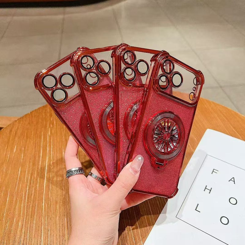 Silicone Protective for Redmi Note 13 with Kickstand and Anti Slip Grip in Fortune Red for Daily Carry - Image 4