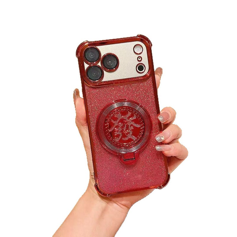 Silicone Protective for Redmi Note 13 with Kickstand and Anti Slip Grip in Fortune Red for Daily Carry - Image 5