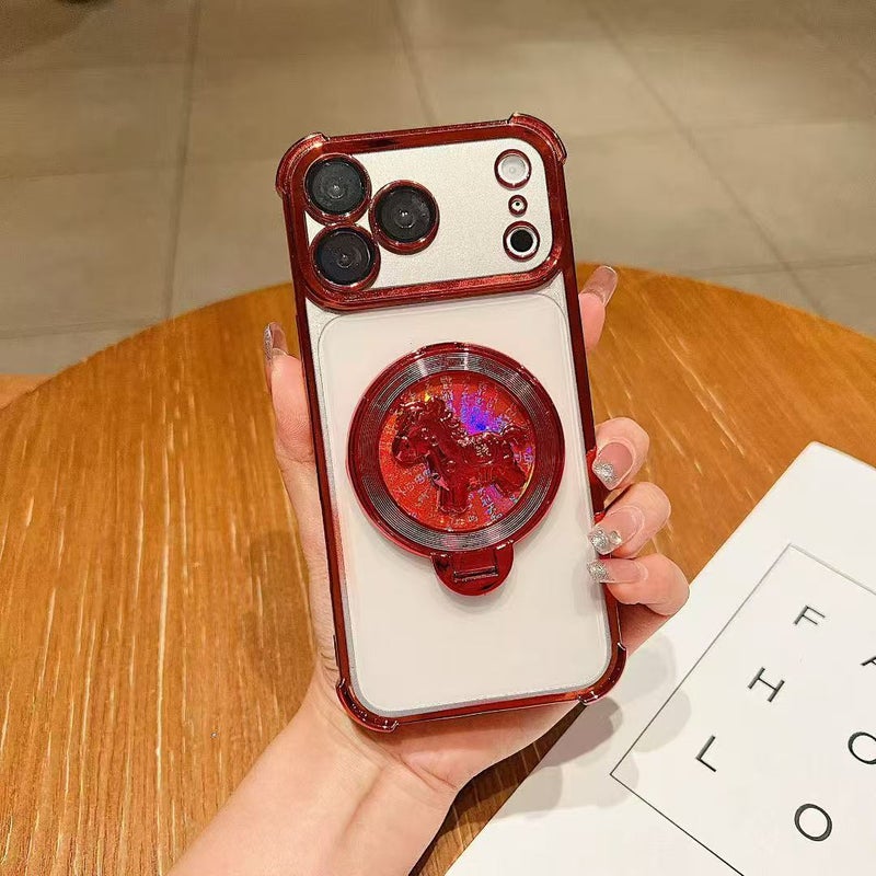 Silicone Protective for Redmi Note 13 with Kickstand and Anti Slip Grip in Fortune Red for Daily Carry - Image 1