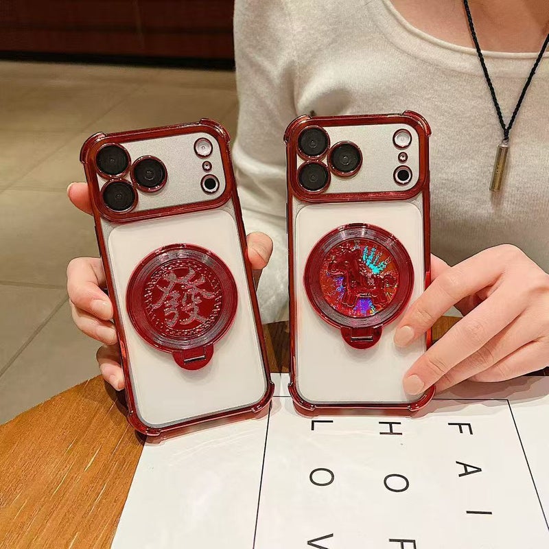 Silicone Protective for Redmi Note 13 with Kickstand and Anti Slip Grip in Fortune Red for Daily Carry - Image 2