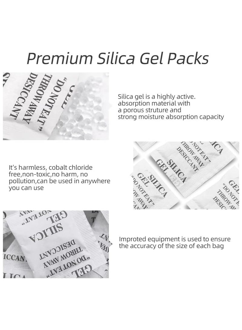 200 Packs 1 Gram Desiccant Packets Food Safe Silica Gel Desiccant Packets Premium Moisture Absorbers for Food Storage Desiccant Beads Packet for Moisture Storage Control - Image 4
