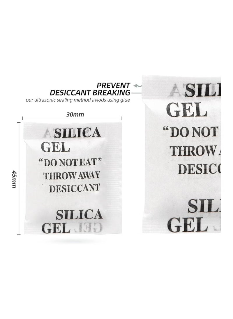 200 Packs 1 Gram Desiccant Packets Food Safe Silica Gel Desiccant Packets Premium Moisture Absorbers for Food Storage Desiccant Beads Packet for Moisture Storage Control - Image 2