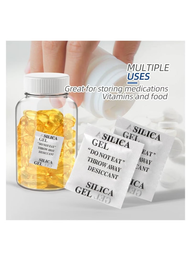 200 Packs 1 Gram Desiccant Packets Food Safe Silica Gel Desiccant Packets Premium Moisture Absorbers for Food Storage Desiccant Beads Packet for Moisture Storage Control - Image 5