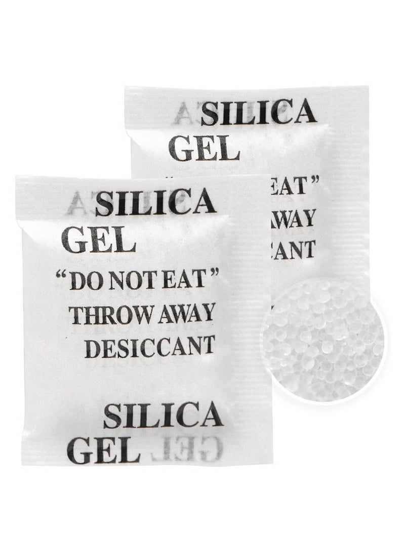 200 Packs 1 Gram Desiccant Packets Food Safe Silica Gel Desiccant Packets Premium Moisture Absorbers for Food Storage Desiccant Beads Packet for Moisture Storage Control - Image 1
