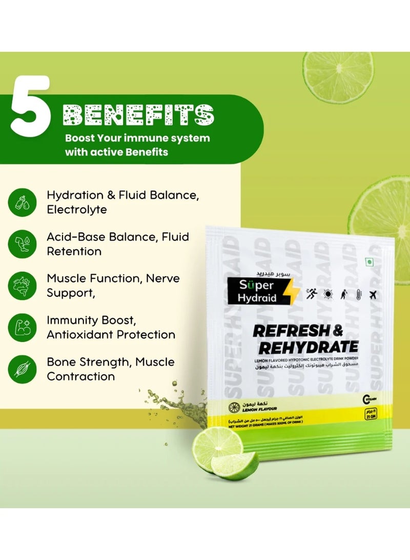 Super Hydraid Electrolyte Drink Mix - Lemon - Image 5