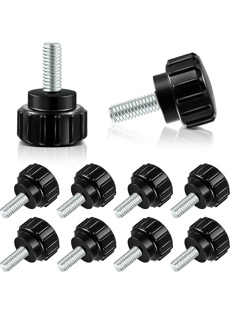 ‌20- حزمة M4 × 10mm فولاذ الكربون مزروع سمار الإبهام المشبك المسامير - أسود مستدير قبضة المقابض ‌ - Image 2