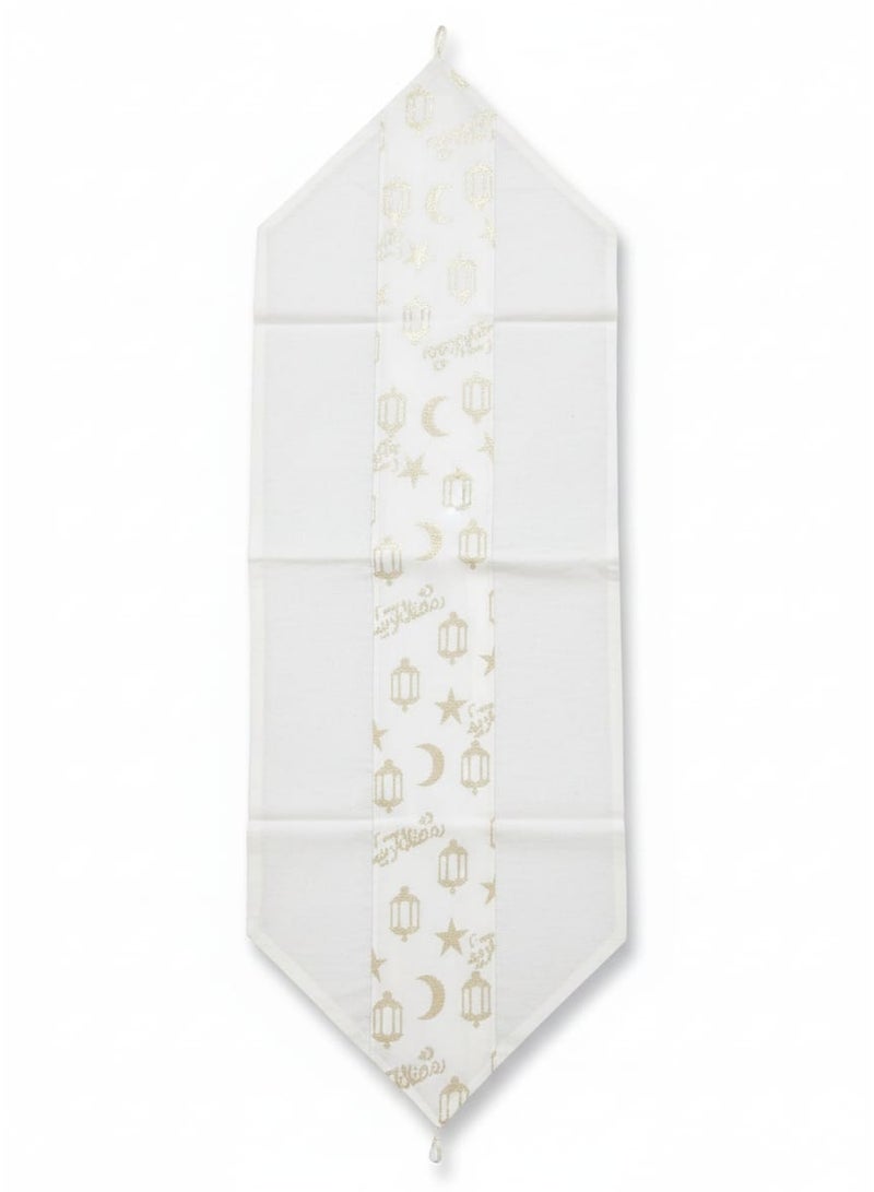 طقم ديكور رمضان 3 قطع (2 غطاء وسادة + رانر سفرة) بتصميم اسلامي مودرن - Image 4