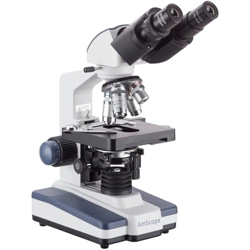 AmScope B120 Series Student & Professional LED Binocular Compound Microscope - 40X-2500X Magnification - Includes 5MP USB Camera & Siedentopf Head - Image 4