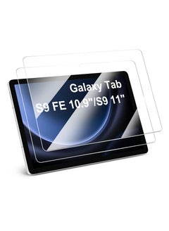 Glass Pack of 2 Screen Protectors for Samsung Galaxy Tab S9 FE/S9 2023/S8 2022/S7 2020 11 Inch, Glass Film, Tempered Glass Film, Clear Anti-Scratch Screen Protector 