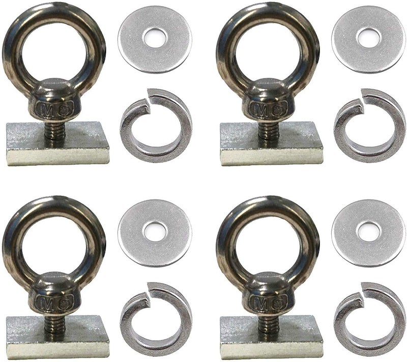 AUXPhome 4 Pack Heavy-Duty Stainless Steel Eye Bolt tie Down Anchor kit for roof Rack. Also can be Used for fix The 4WD Awning and Other Accessories. - Image 2