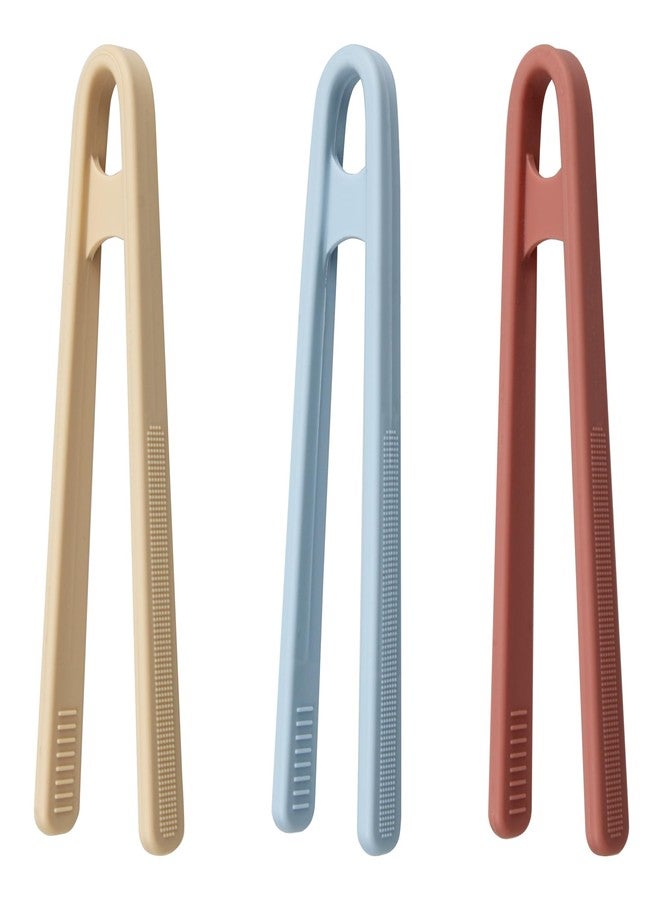 Septe 3 Pcs 5.5 Inch Silicone Mini Tongs,silicone tongs for cooking (3 Colors) - Image 1